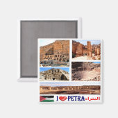Aimant zJO020 j'aime PETRA, Jordanie, Asie, Fridge (Recto/Verso)