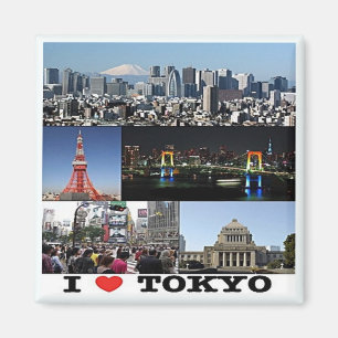 Aimant zJP003 j'aime TOKYO, Japon, Asie, Fridge