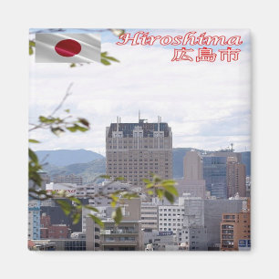 Aimant zJP010 HIROSCHIMA panorama, Japon, Asie, Frigo