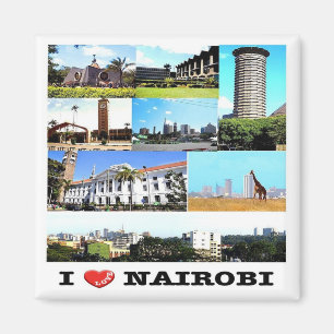 Aimant zKE015 NAIROBI Love, Mosaic, Kenya, Afrique, Fridg