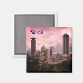 Aimant zKE016 NAIROBI, Cityscape, Kenya, Afrique, Réfrigé (Recto/Verso)