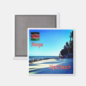 Aimant zKE019 KENYA, Nyali Beach, Afrique, Fridge (Recto/Verso)