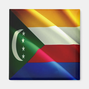 Aimant zKM002 COMOROS, Drapeau, Afrique, Réfrigérateur