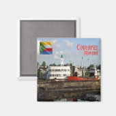 Aimant zKM007 MORONI, COMOROS, Afrique, Frigo (Recto/Verso)