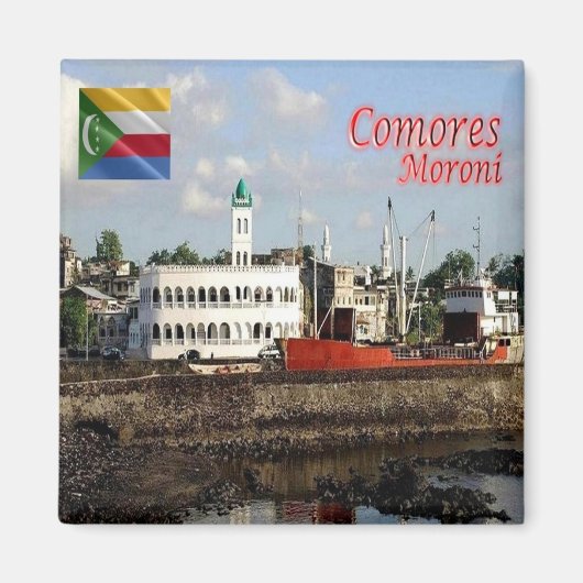 Aimant zKM007 MORONI, COMOROS, Afrique, Frigo (Devant)