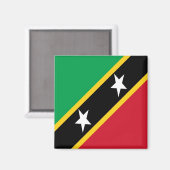 Aimant zKN001 SAINT KITTS Et NEVIS, DRAPEAU, Amérique, Ré (Recto/Verso)
