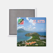 Aimant zKN006 SAINT KITTS View, Saint Kitts Nevis, Frigo (Recto/Verso)