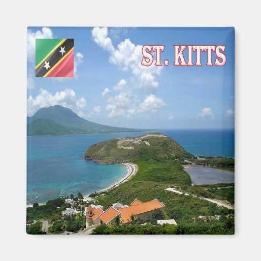Aimant zKN006 SAINT KITTS View, Saint Kitts Nevis, Frigo (Devant)