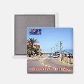 Aimant zKY003 GEORGE TOWN, îles Caïmans, réfrigérateur (Recto/Verso)