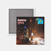 Aimant zKZ010 ALMATY, Kazakhstan, Asie, Réfrigérateur (Recto/Verso)