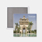 Aimant zLA004 VIENTIANE, Laos, Asie, Frigo (Recto/Verso)