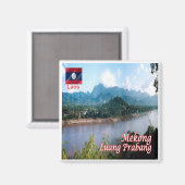 Aimant zLA006 LUANG PRABANG Mekong, Laos, Asie, Frigo (Recto/Verso)
