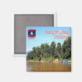 Aimant zLA012 MEKONG Luang Prabang, Laos, Asie, Frigo (Recto/Verso)