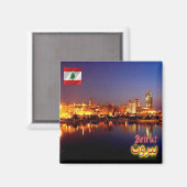 Aimant zLB012 BEYROUTH centre-ville, Liban, Asie, réfrigé (Recto/Verso)