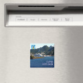 Aimant zLC010 CASTRIES, Panorama, Sainte-Lucie, Réfrigéra (In Situ (Lave-vaisselle))