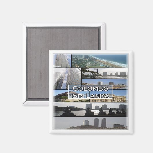 Aimant zLK005 COLOMBO, Sri Lanka, Asie, Frigo (Recto/Verso)