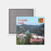 Aimant zLK010 KANDY LAKE, Sri Lanka, Asie, réfrigérateur (Recto/Verso)