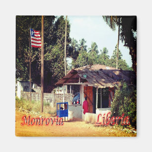 Aimant zLR006 MONROVIA, Liberia, Afrique, Fridge