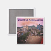 Aimant zLR007 MONROVIA, Broad Street, Liberia, Réfrigérat (Recto/Verso)