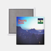 Aimant zLS009 MASERU Nuit, Lesotho, Afrique, Réfrigérateu (Recto/Verso)