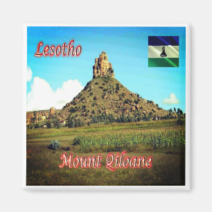 Aimant zLS011 MONT QILOANE, Lesotho, Afrique, Frigo