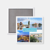 Aimant zLT003 LITUANIE, Europe, Réfrigérateur (Recto/Verso)