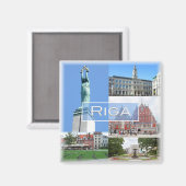 Aimant zLV004 RIGA, Republika de Lettonie, Europe, Fridge (Recto/Verso)
