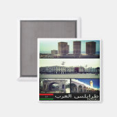 Aimant zLY017 TRIPOLI, Mosaïque, Libye, Afrique, Fridge (Recto/Verso)