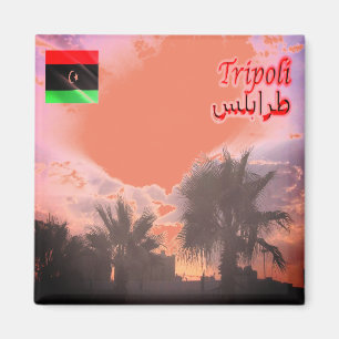 Aimant zLY024 TRIPOLI, Ciel, Libye, Afrique, Réfrigérateu