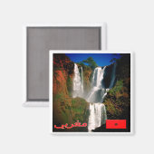 Aimant zMA006 MAROC, chutes d'Ouzoud, Afrique, réfrigérat (Recto/Verso)