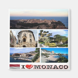 Aimant zMC033 MonACO collage "I Love", Fridge