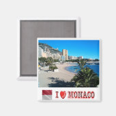Aimant zMC043 LARVOTTO "I Love", Monaco, Frigo (Recto/Verso)