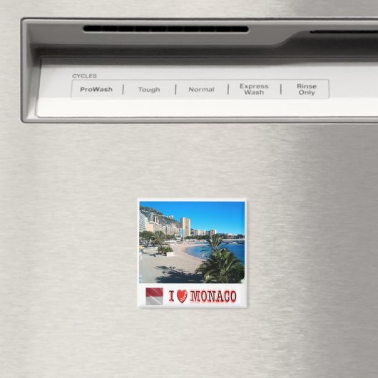 Aimant zMC043 LARVOTTO "I Love", Monaco, Frigo (In Situ (Lave-vaisselle))