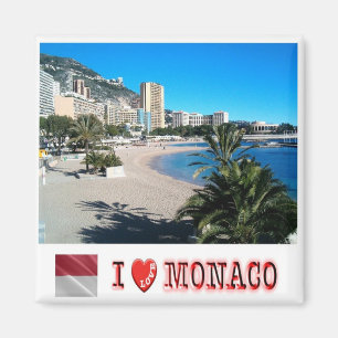 Aimant zMC043 LARVOTTO "I Love", Monaco, Frigo