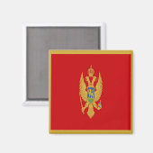 Aimant zME001 DRAPEAU monténégrin, Monténégro, réfrigérat (Recto/Verso)
