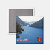 Aimant zME018 GOLFE DE KOTOR, Monténégro, Réfrigérateur (Recto/Verso)