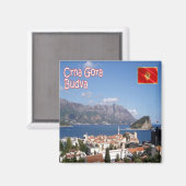 Aimant zME020 BUDVA, Monténégro, Frigo (Recto/Verso)