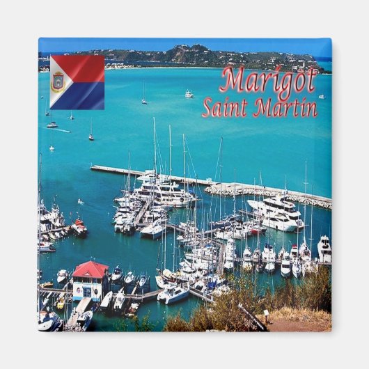 Aimant zMF006 MARIGOT, Saint Martin, Amérique, Réfrigérat (Devant)