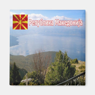 Aimant zMK008 Macédoine du Nord, panorama, Frigo