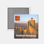 Aimant zMK009 LA FORTERESSE D'OHRID SAMOIL, Frigo (Recto/Verso)