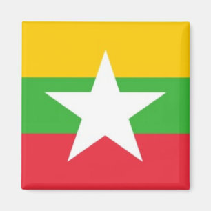 Aimant zMM001 DRAPEAU birman Myanmar, réfrigérateur
