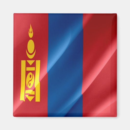 Aimant zMN002 agitant le DRAPEAU de la Mongolie, (Devant)