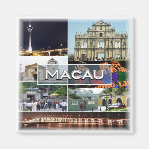 Aimant zMO005 MACAU OU MACAO, Asie, réfrigérateur