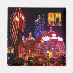 Aimant zMO011 LUMIÈRES CASINO, Macao ou Macao, réfrigérat