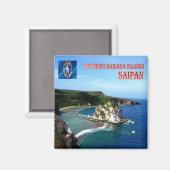 Aimant zMP006 SAIPAN, ÎLES MARIANA DU NORD, Réfrigérateur (Recto/Verso)