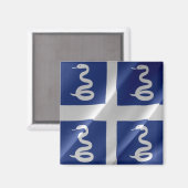 Aimant zMQ002 MARTINIQUE, Drapeau, Amérique, Réfrigérateu (Recto/Verso)