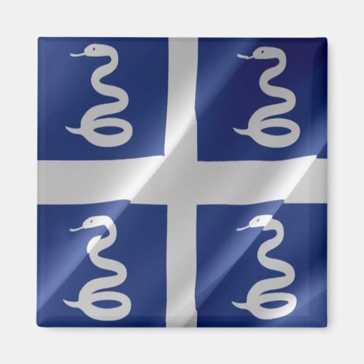 Aimant zMQ002 MARTINIQUE, Drapeau, Amérique, Réfrigérateu (Devant)