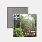 Aimant zMQ008 SAINT DENIS, Rainforest, Martinique, Réfrig (Recto/Verso)