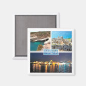 Aimant zMT003 PETER D POOL MNAJDRA PAR NUIT Malte, Frigo (Recto/Verso)
