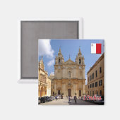 Aimant zMT008 MDINA "La Ville Silencieuse", Malte, Réfrig (Recto/Verso)